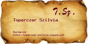Toperczer Szilvia névjegykártya