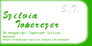 szilvia toperczer business card